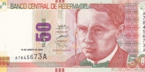 Peru P184 (50 nuevos soles 13/8-2009) Banknote