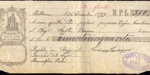 *Kingdom*__
Lire 350__
pk# NL__
Debt Securities (Promissory Note-B.P.L)__
24.12.1899__
Arezzo__
stamp 