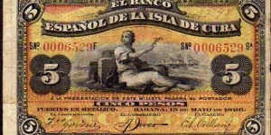 5 Pesos__
pk# 48 a Banknote