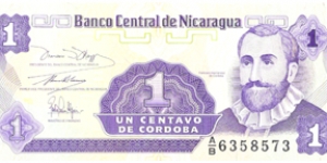 1 Centavo de Cordoba Banknote