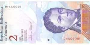 2 Bolivares  Banknote