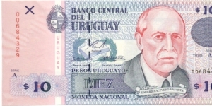 P81a - 10 Pesos Uruguayos 
Series - A Banknote