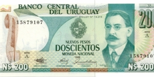 P66a - 200 Nuevos Pesos 
Series - A Banknote