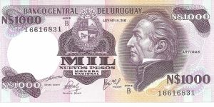 P64b - 1000 Nuevos Pesos 
Series - B Banknote