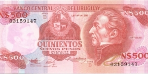 P63Aa - 500 Nuevos Pesos 
Series - D Banknote