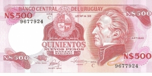 P63b - 500 Nuevos Pesos 
Series - C Banknote