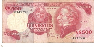 P63a - 500 Nuevos Pesos 
Series - A Banknote