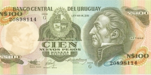 P62Aa - 100 Nuevos Pesos 
Series - G Banknote