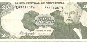 P63f - 20 Bolivares - 10.02.1998 Banknote