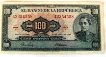 COLOMBIA BANKNOTE P403- CAT 548 Banknote
