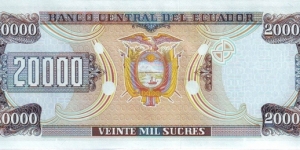 Banknote from Ecuador