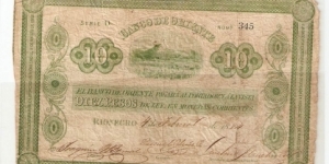 banco de oriente 5 pesos 1884 SOLD Banknote