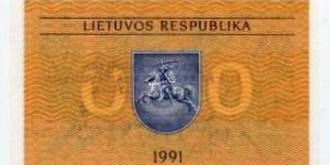 Banknote from Lithuania