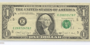 Uniface ONE DOLLAR. Banknote