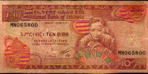 10 Birr__
pk# 43 b__
Issued 1991 Banknote
