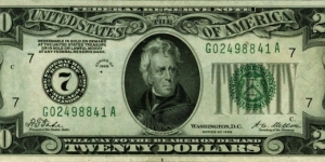 $20 Federal Reserve Note : Chicago Banknote