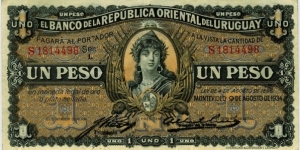 1 Peso : Banco de la Republica Oriental Banknote