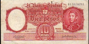 10 Pesos__
pk# 270 a (2)__
(154-1968) Banknote