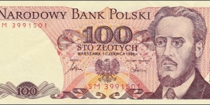 Poland 100 zlotych 1986 Banknote