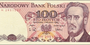 Poland 100 zlotych 1988 Banknote