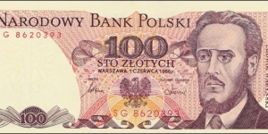 Poland 100 zlotych 1988 Banknote