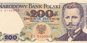 Poland 200 zlotych 1988 Banknote