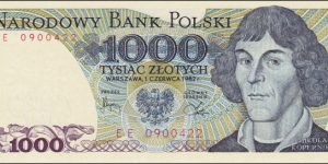 Poland 1000 zlotych 1982 Banknote