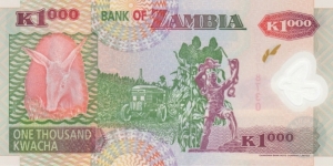 Banknote from Zambia