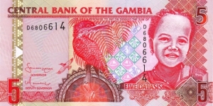 Gambia 5 dalasis 2006 Banknote