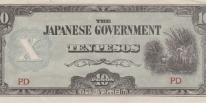 Philippines (japanese occupation - WW II) 10 pesos 1942 Banknote