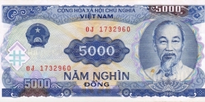 Vietnam 5000 dong 1991 Banknote