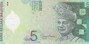 Malaysia 5 ringgit 2004, polymer Banknote