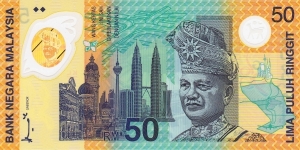 Malaysia 50 ringgit 1998 