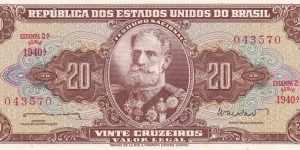 Brazil 20 cruzeiros 1962 Banknote