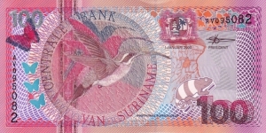 Suriname 100 gulden 2000 Banknote