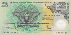 Papua New Guinea 2 kina 2002, polymer Banknote