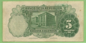 Banknote from Colombia