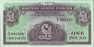 British Armed Forces N.D. 1 Pound.

Series IV.

'K/1' prefix. Banknote