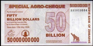 50.000.000.000 Dollars__
pk# 63__
15.05.2008 (31.12.2008)__
Special Agro-Cheque Banknote