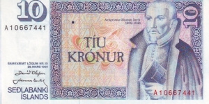  10 Kronur Banknote