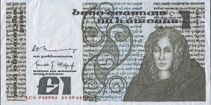 Ireland 1981 1 Pound. Banknote