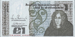 Ireland 1989 1 Pound. Banknote