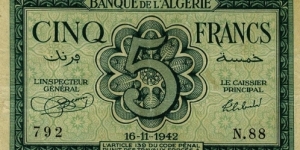 Banknote from Algeria