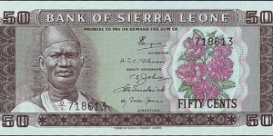 Sierra Leone N.D. 50 Cents. Banknote