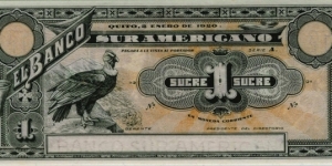1 Sucre Banknote