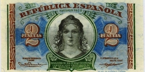 2 Peseta Banknote