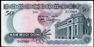 *VIETNAM - SOUTH*__
50 Ðồng__
pk# 25 Banknote