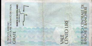 Banknote from Italy