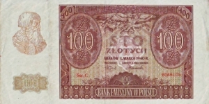 100 Zlotych Banknote