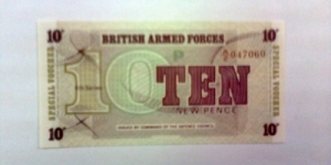 british armed forces 6th series of 10 new pence Banknote